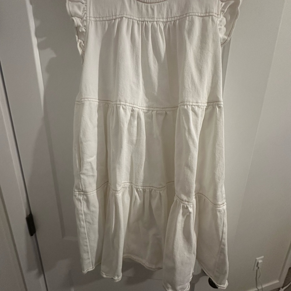 ARULA White Tiered Dress
